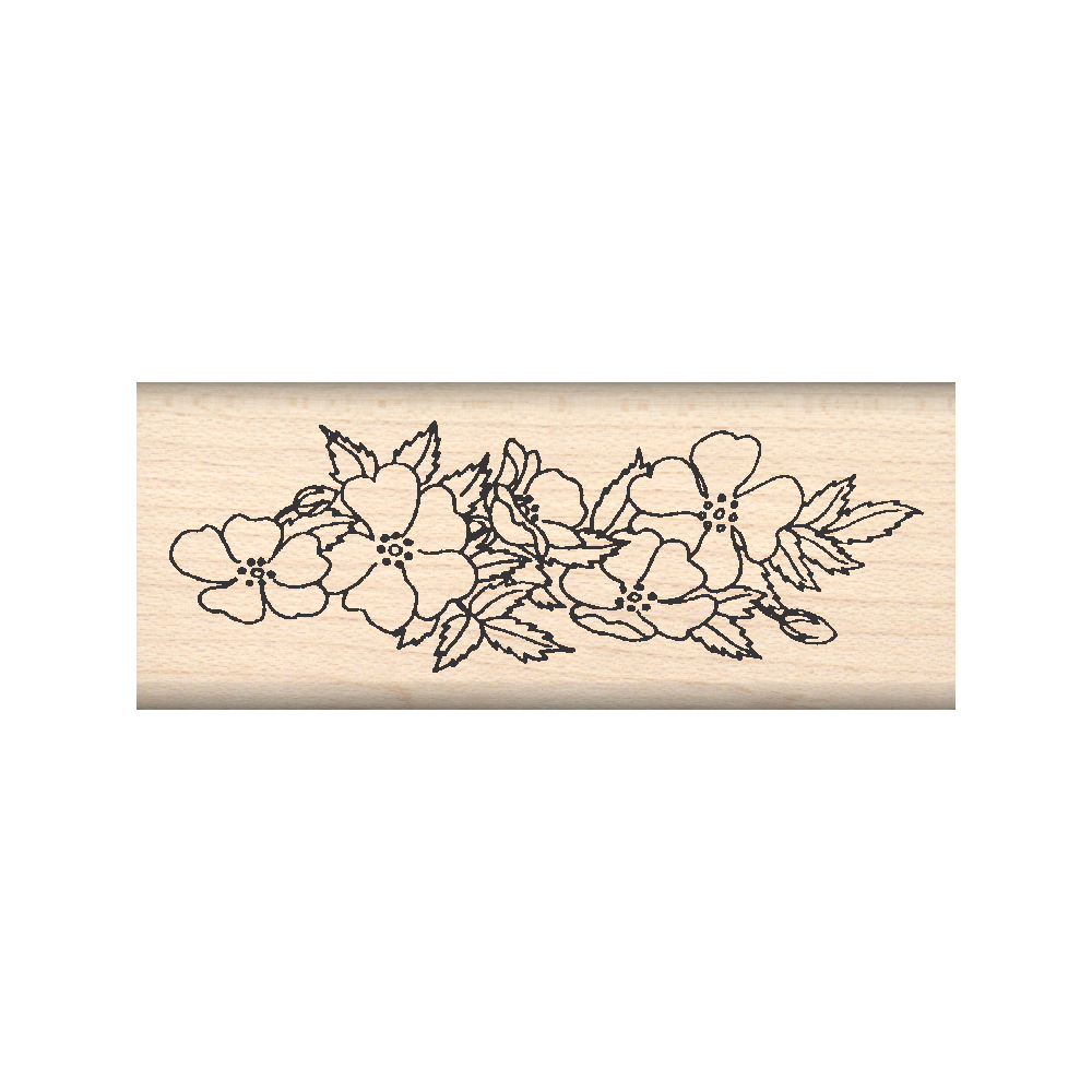 DogStamp Border Rubber Stamp 1" x 2.5" block