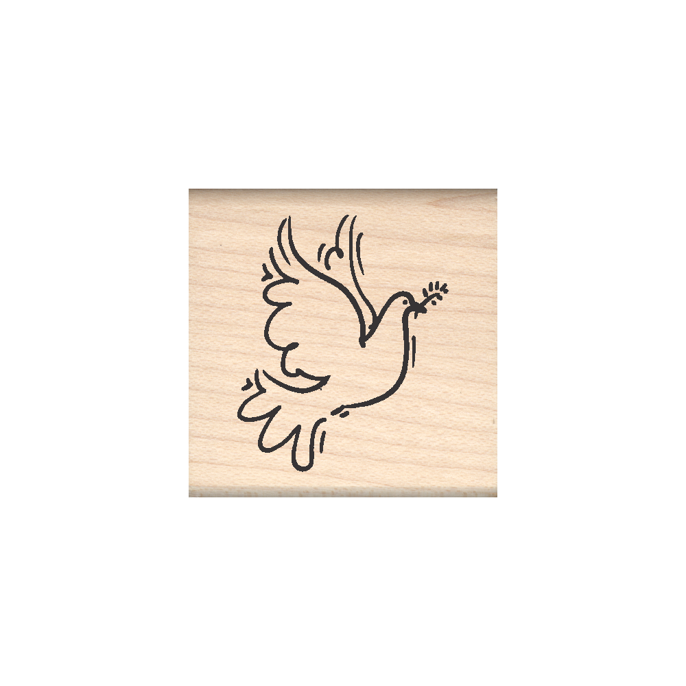Dove Rubber Stamp 1.5" x 1.5" block