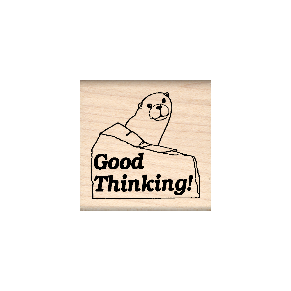 Good Thinking Teacher Rubber Stamp 1.5" x 1.5" block