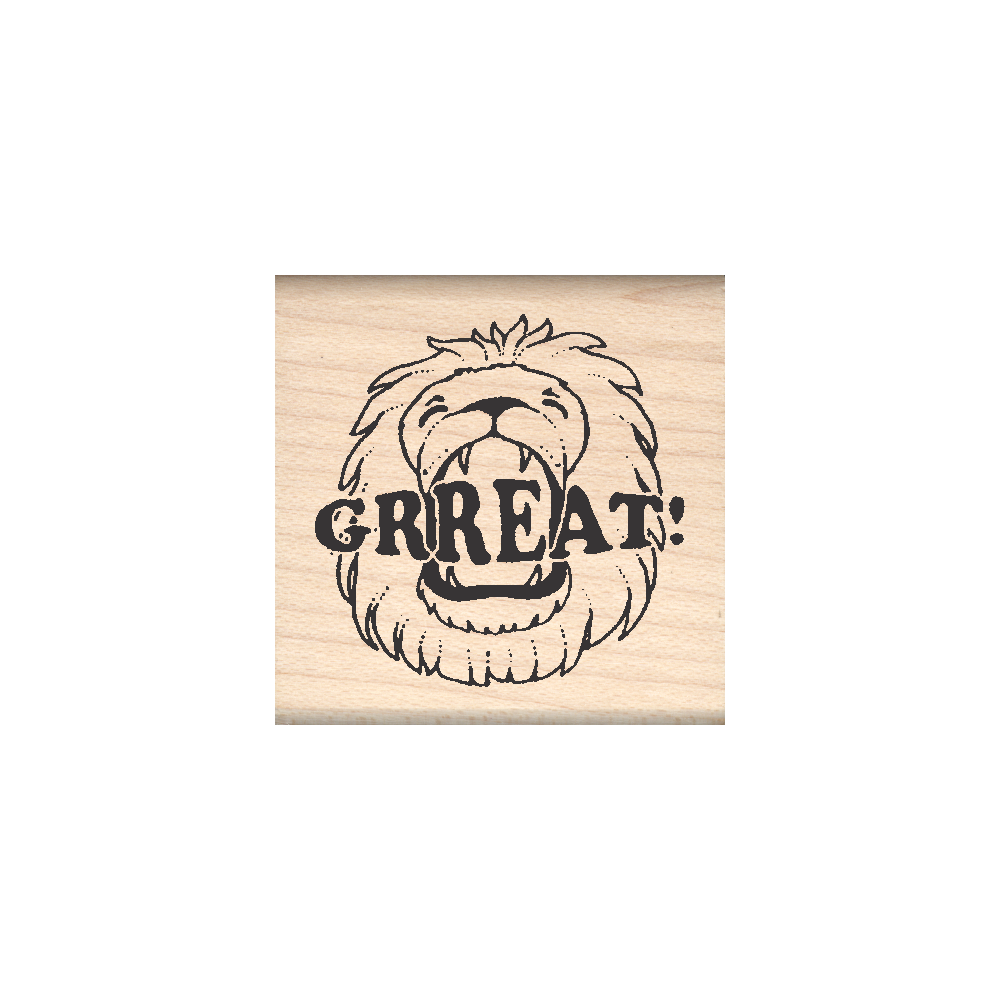 Grreat! Great Teacher Rubber Stamp 1.5" x 1.5" block