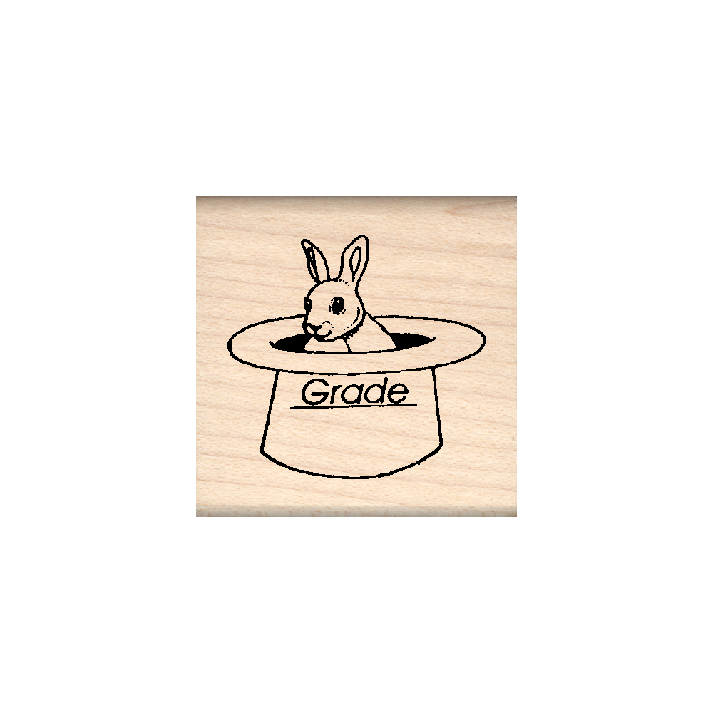 Grade Teacher Rubber Stamp 1.5" x 1.5" block