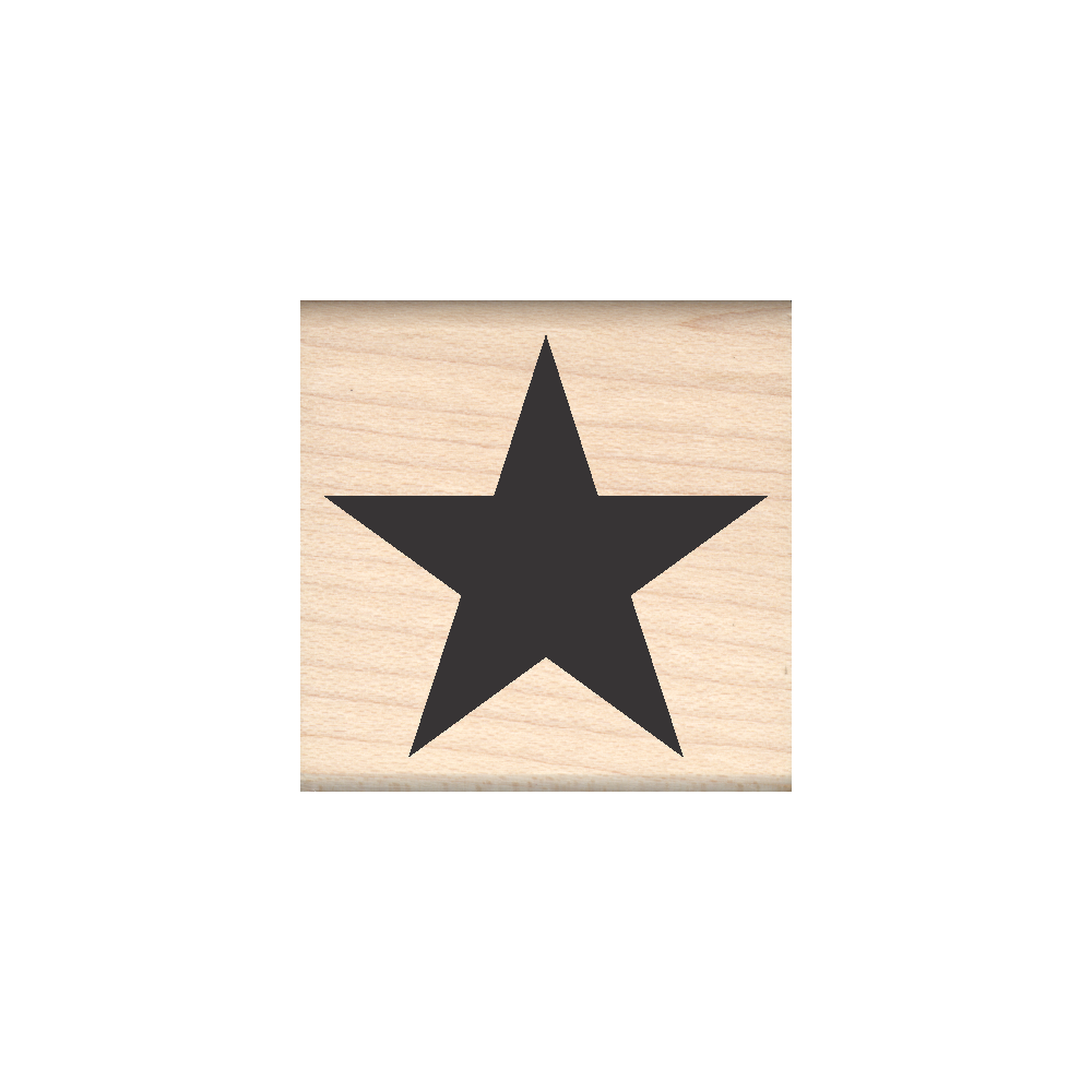 Star Rubber Stamp 1.5" x 1.5" block