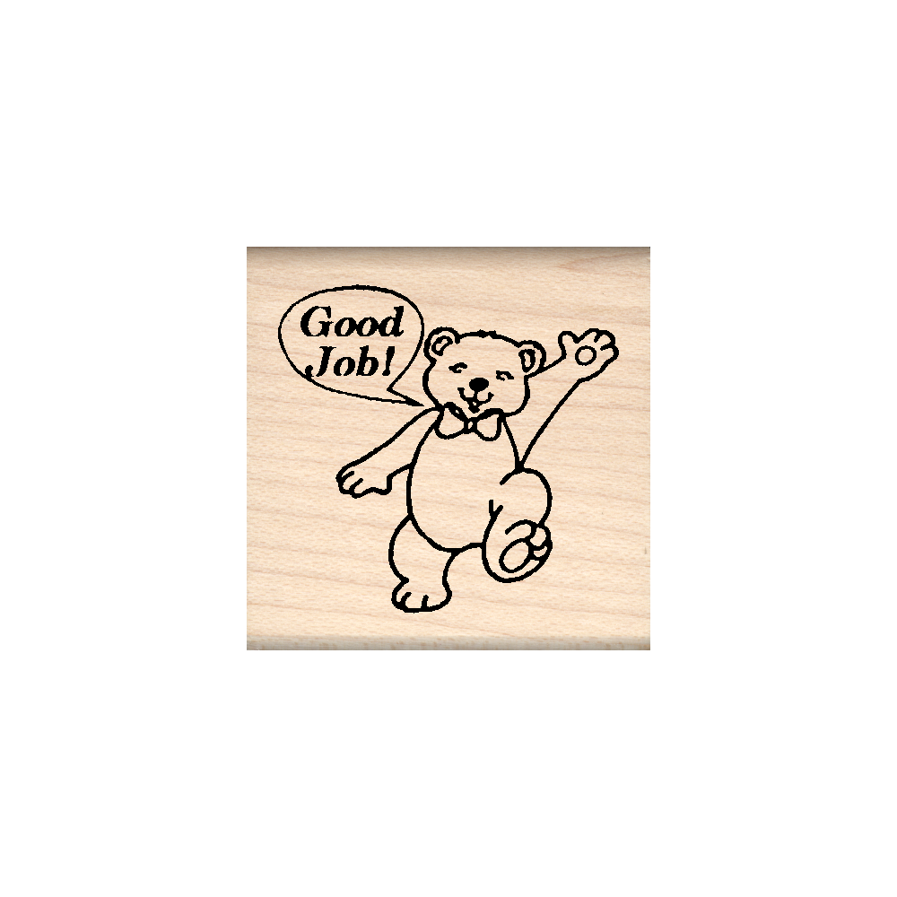 Good Job Teacher Rubber Stamp 1.5" x 1.5" block