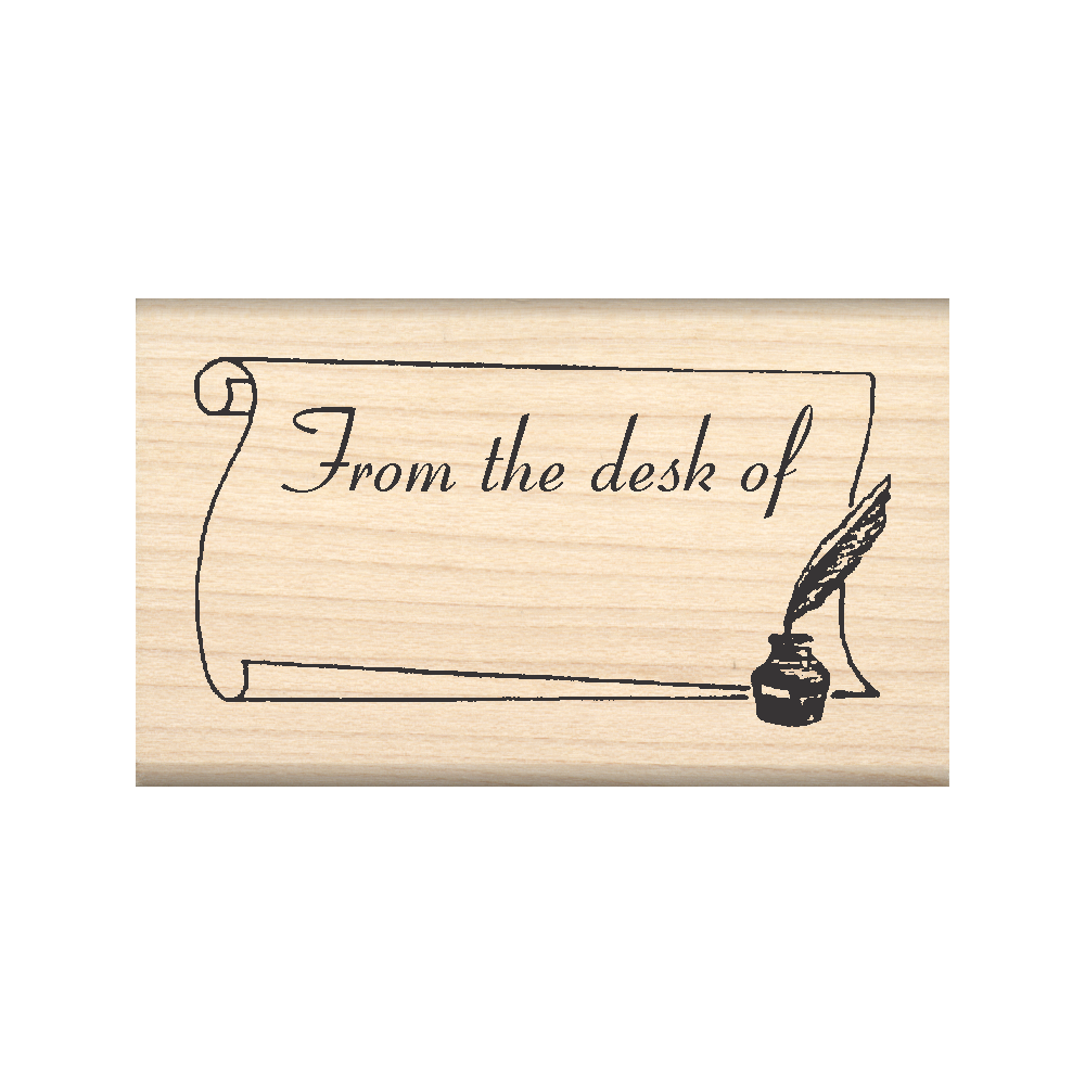 FromThe Desk of Rubber Stamp 1.5" x 2.5" block