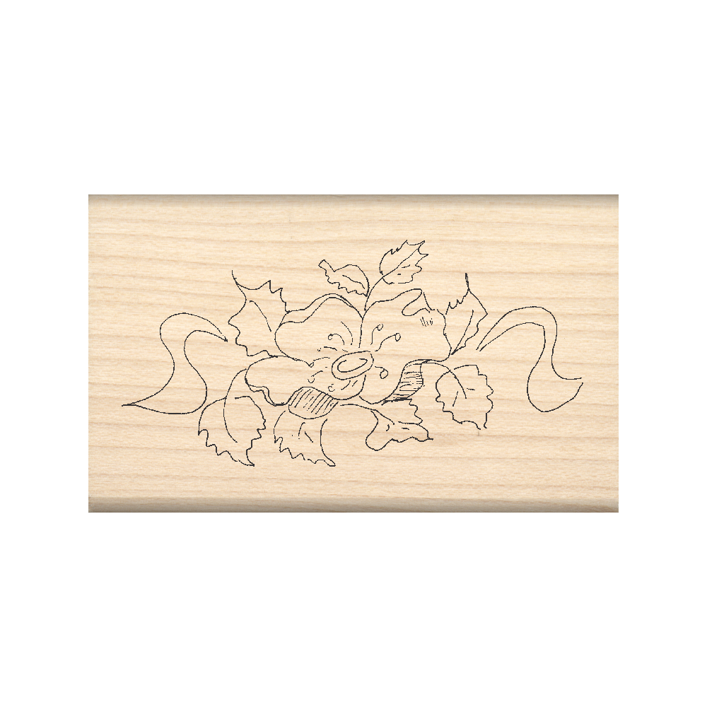 Flower Rubber Stamp 1.5" x 2.5" block