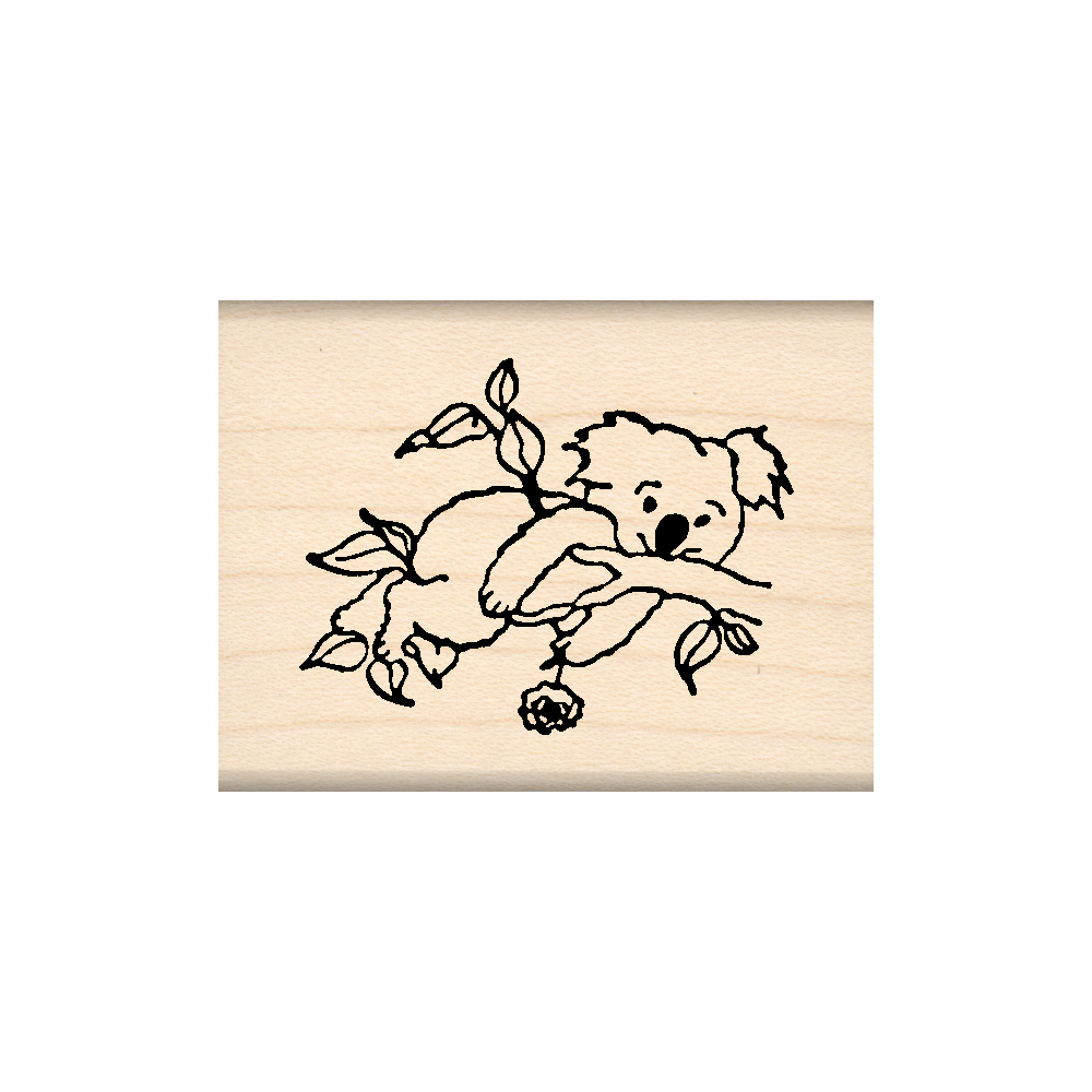 Koala Rubber Stamp 1.5" x 2" block