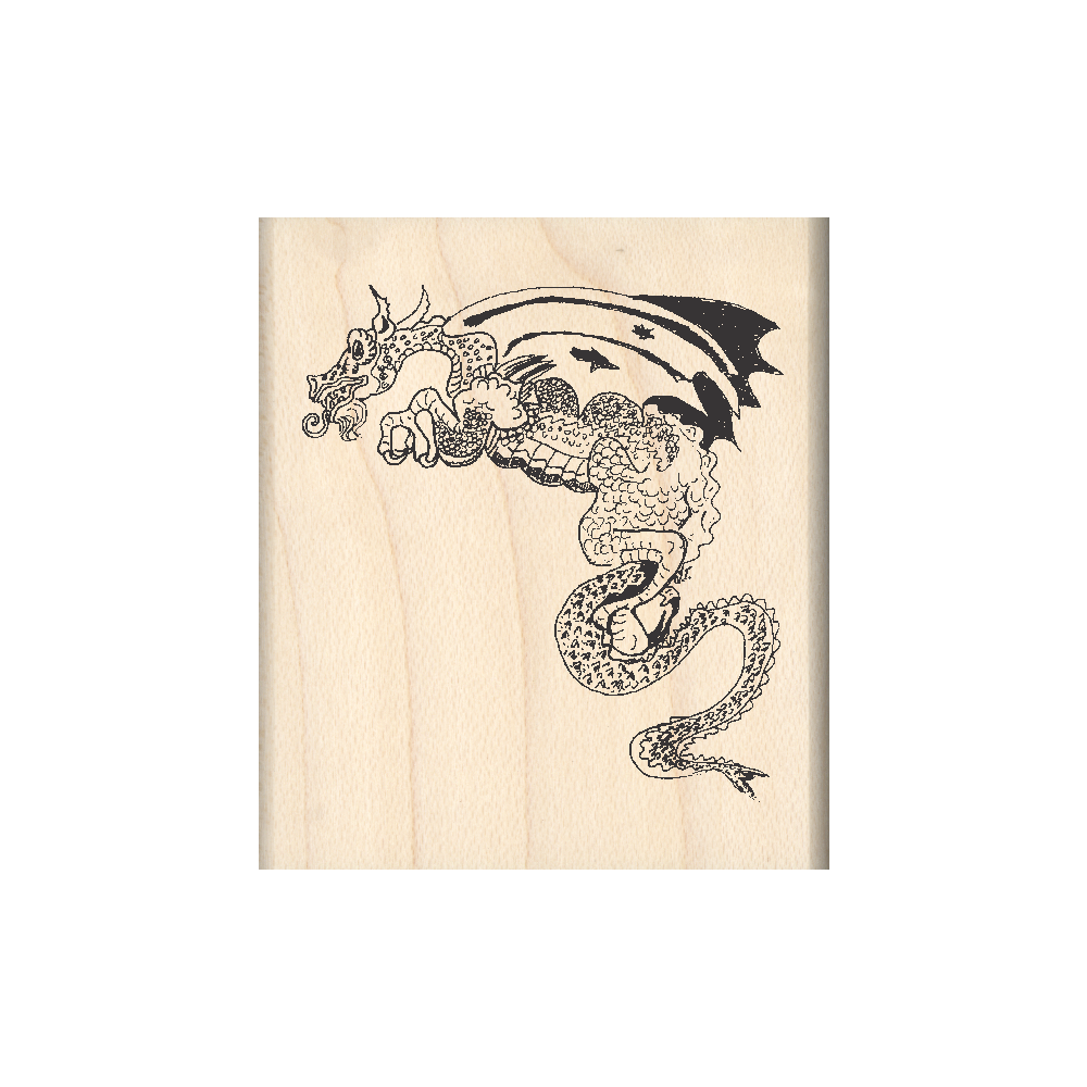 Dragon Rubber Stamp 1.75" x 2" block
