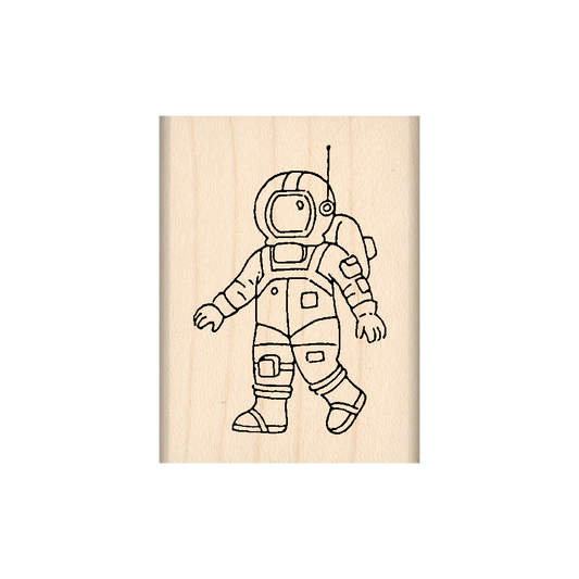 Spaceman Rubber Stamp 1.5" x 2" block