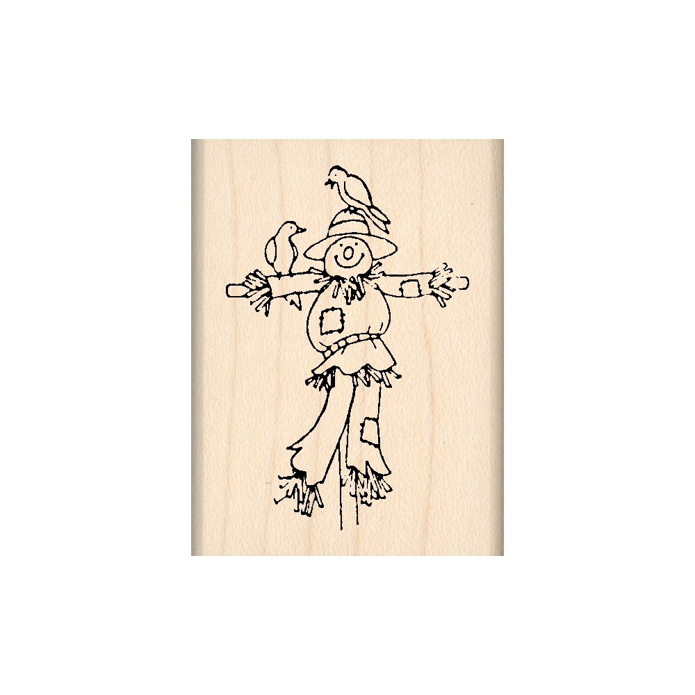 Scarecrow Rubber Stamp 1.5" x 2" block