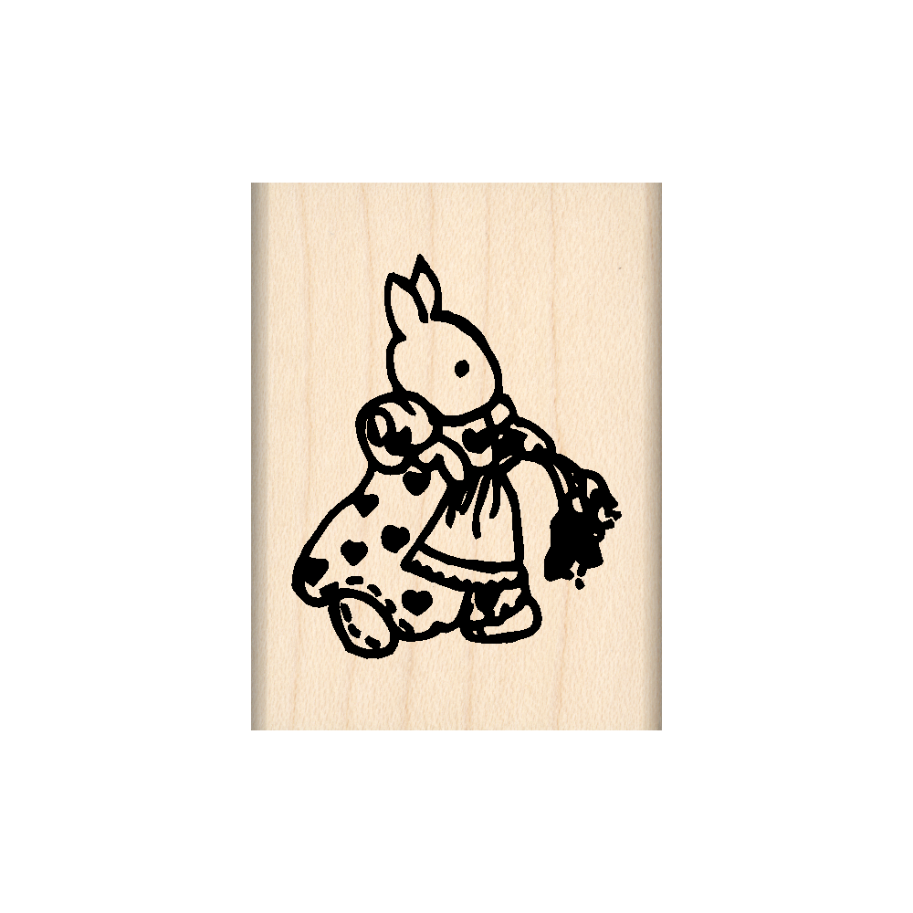 Bunny Rubber Stamp 1.5" x 2" block