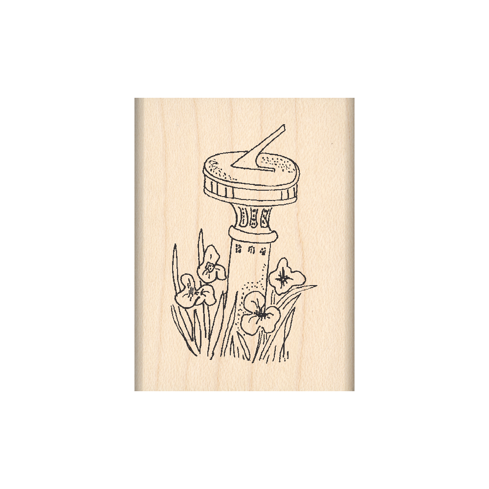 Sundial Rubber Stamp 1.5" x 2" block