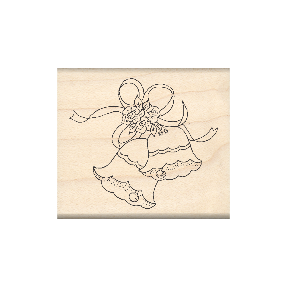 Bells Rubber Stamp 1.75" x 2" block