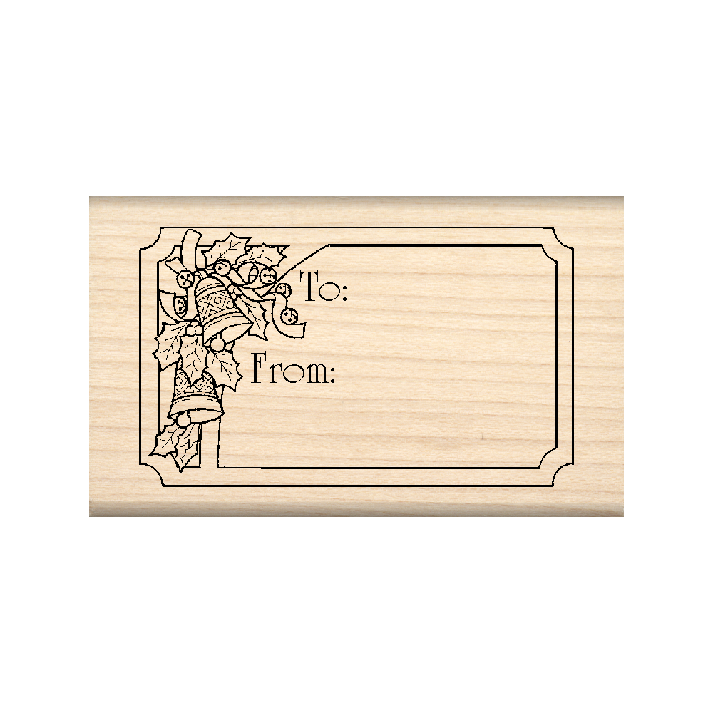To: From: Tag Rubber Stamp 1.5" x 2.5" block