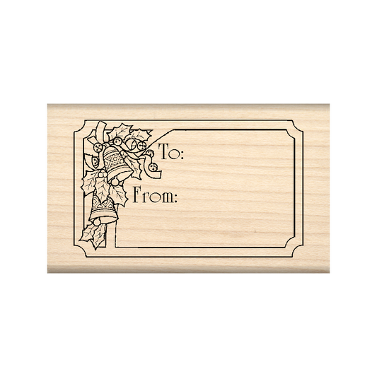 To: From: Tag Rubber Stamp 1.5" x 2.5" block