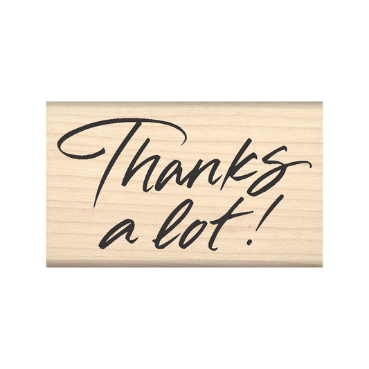 Thanks a lot! Rubber Stamp 1.5" x 2.5" block