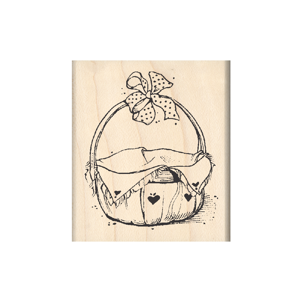 Basket Rubber Stamp 1.75" x 2" block