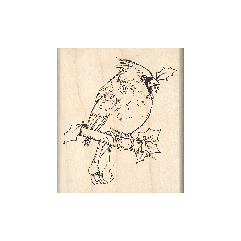 Cardinal Rubber Stamp 1.75" x 2" block