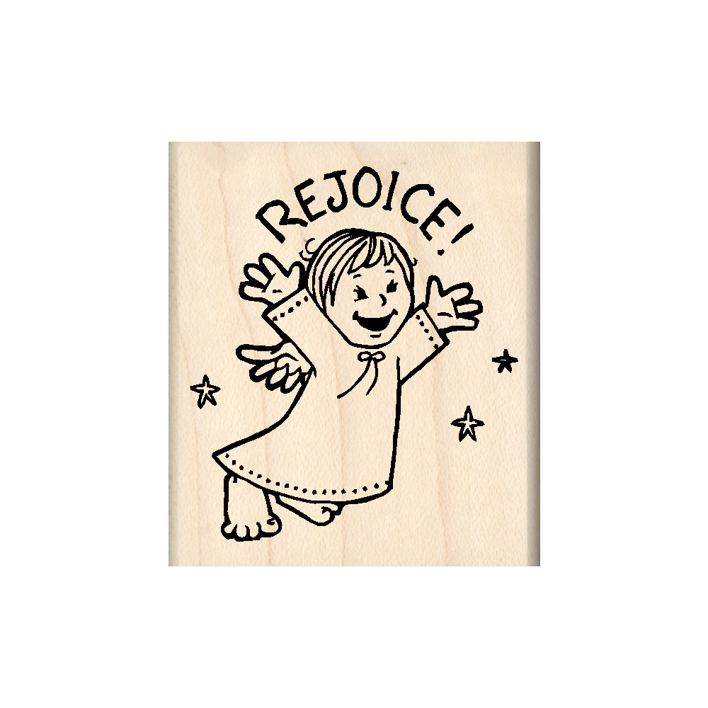 Rejoice! Rubber Stamp 1.75" x 2" block