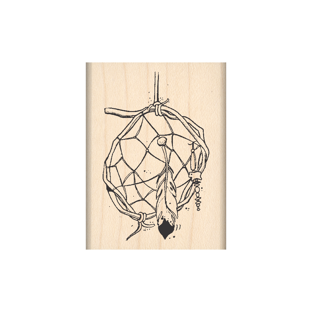Dream Catcher Rubber Stamp 1.5" x 2" block