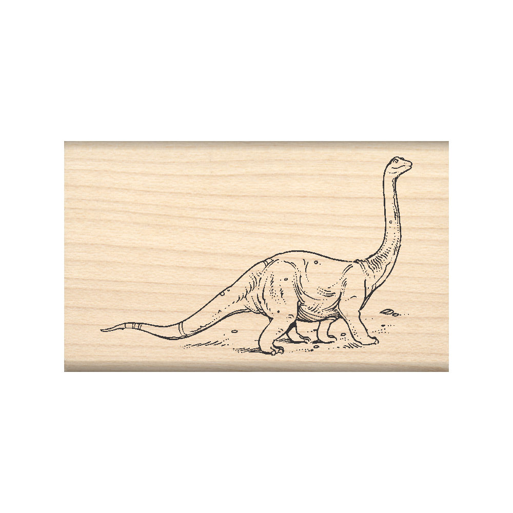 Dinosaur Rubber Stamp 1.5" x 2.5" block