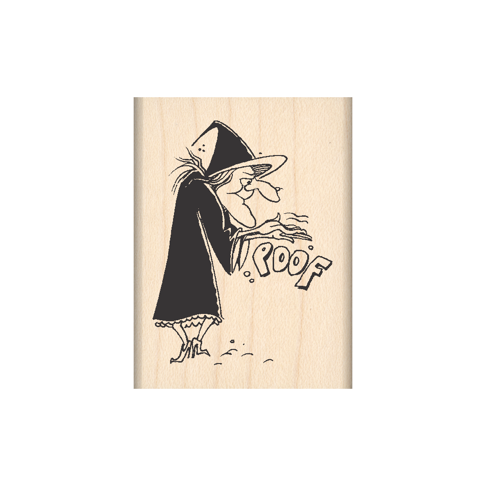 Witch Rubber Stamp 1.5" x 2" block