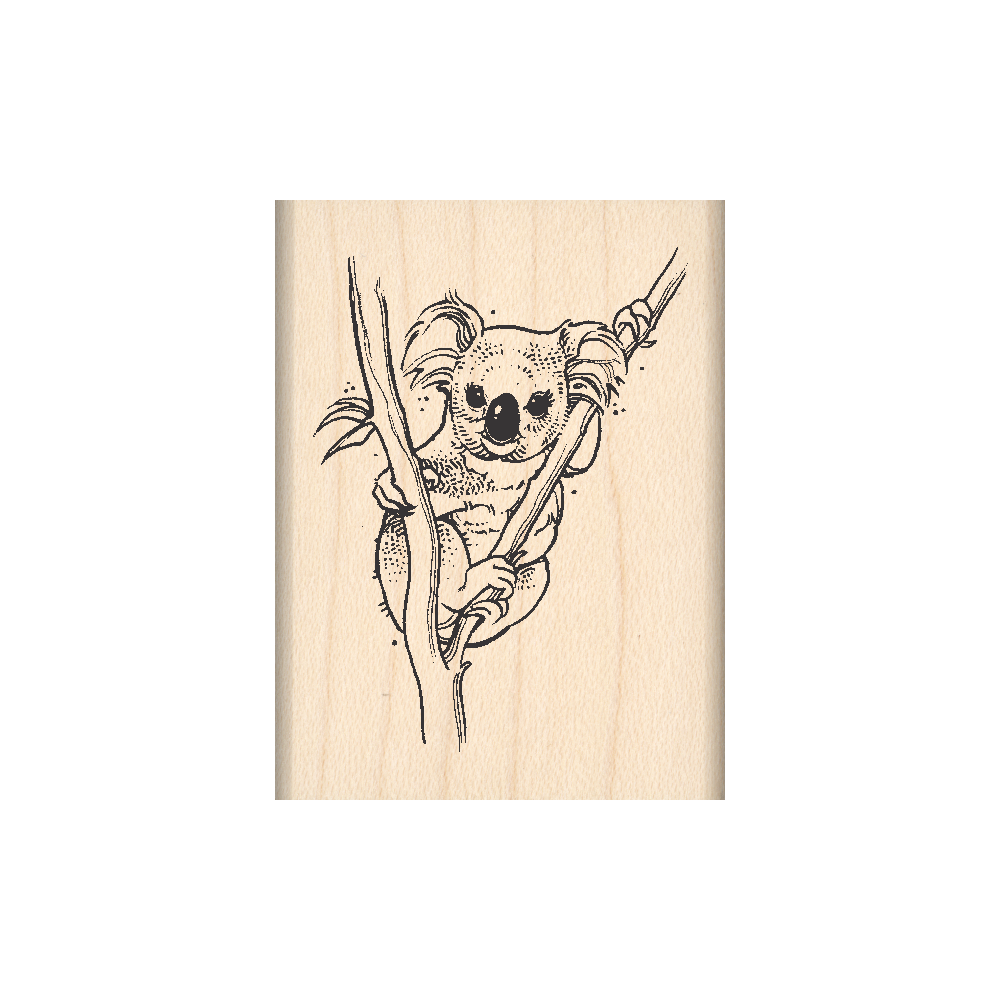 Koala Rubber Stamp 1.5" x 2" block