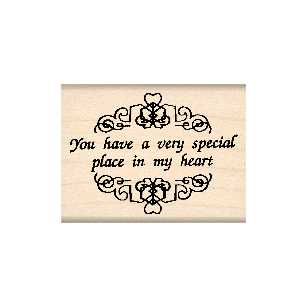 You Have a Very Special Place in My Heart Rubber Stamp 1.5" x 2" block