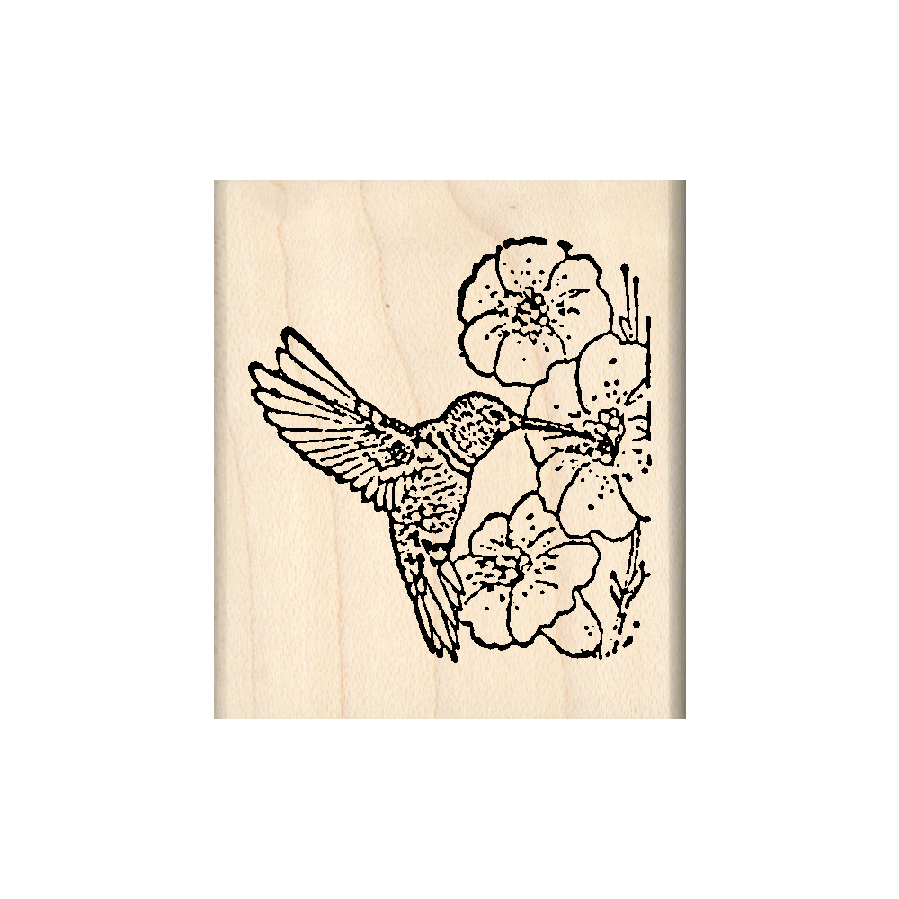 Hummingbird Rubber Stamp 1.75" x 2" block
