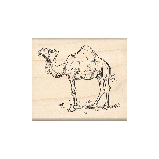 Camel Rubber Stamp 1.75" x 2" block