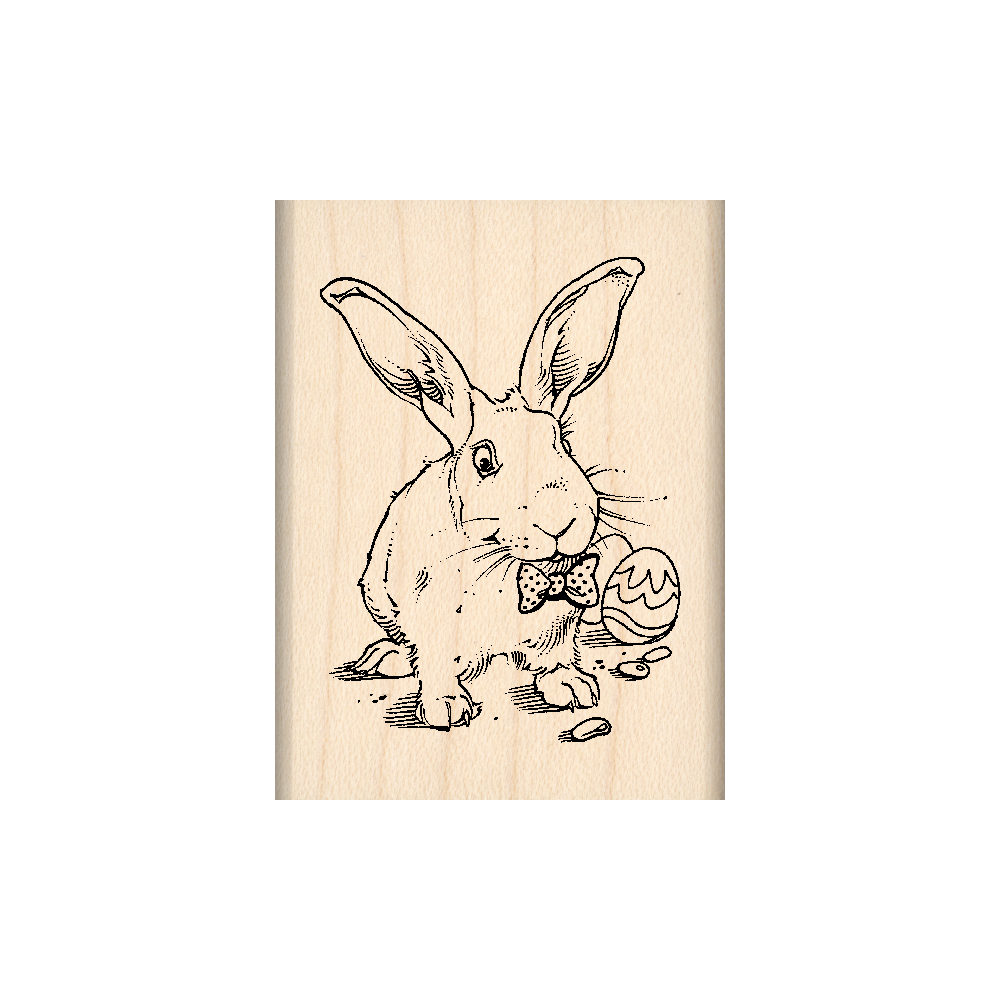 Easter Bunny Rubber Stamp 1.5" x 2" block