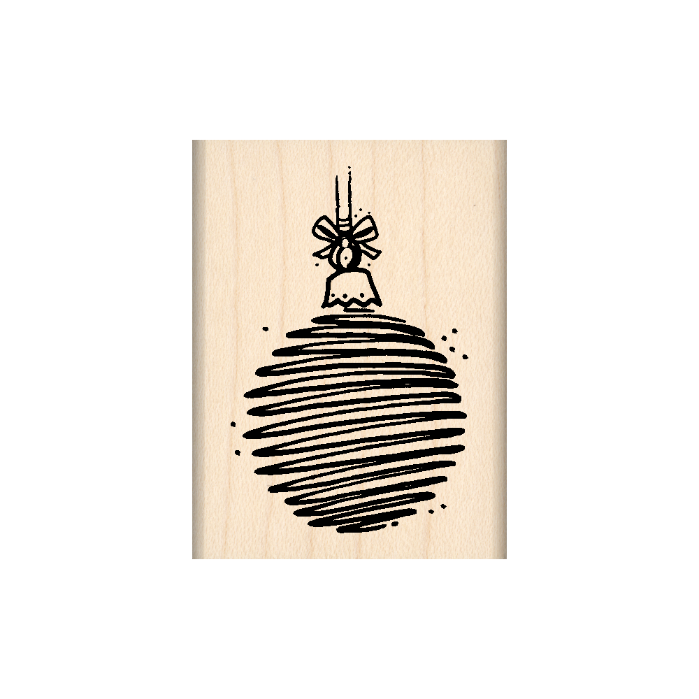 Scribble Ornament Rubber Stamp 1.5" x 2" block