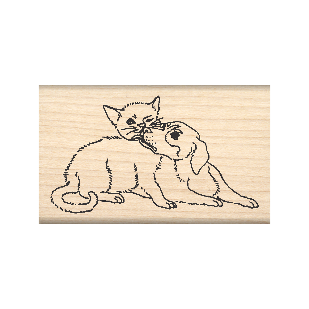 Dog/Cat Rubber Stamp 1.5" x 2.5" block