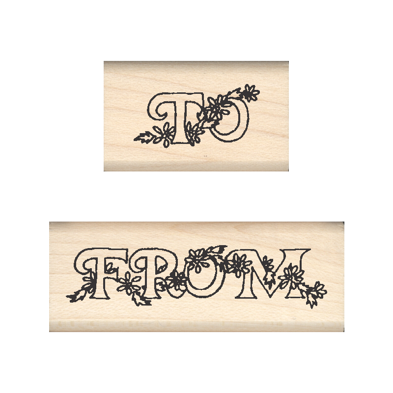 To: From: (Set of 2 Stamps) Rubber Stamp .75" x 1.25" & .75" x 1.75" Stamp Blocks