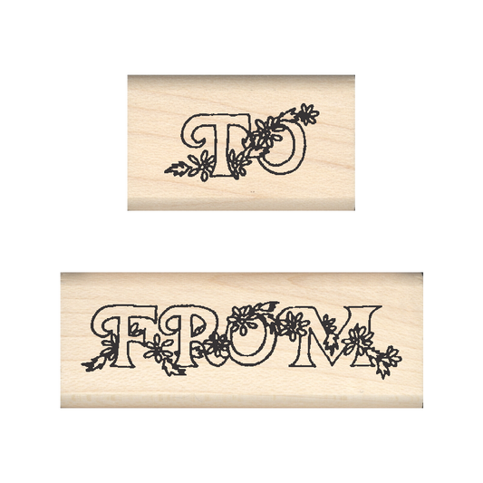 To: From: (Set of 2 Stamps) Rubber Stamp .75" x 1.25" & .75" x 1.75" Stamp Blocks