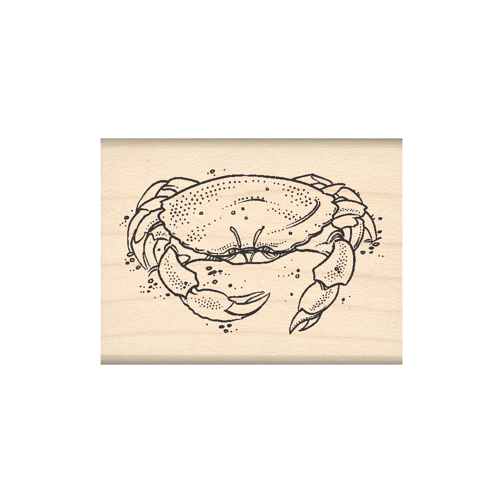 Crab Rubber Stamp 1.5" x 2" block