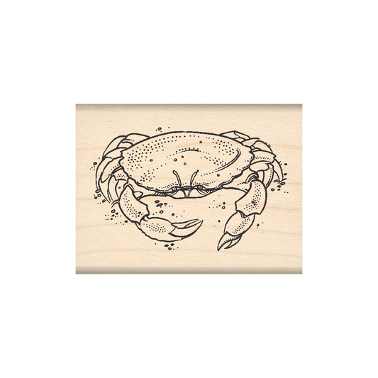 Crab Rubber Stamp 1.5" x 2" block