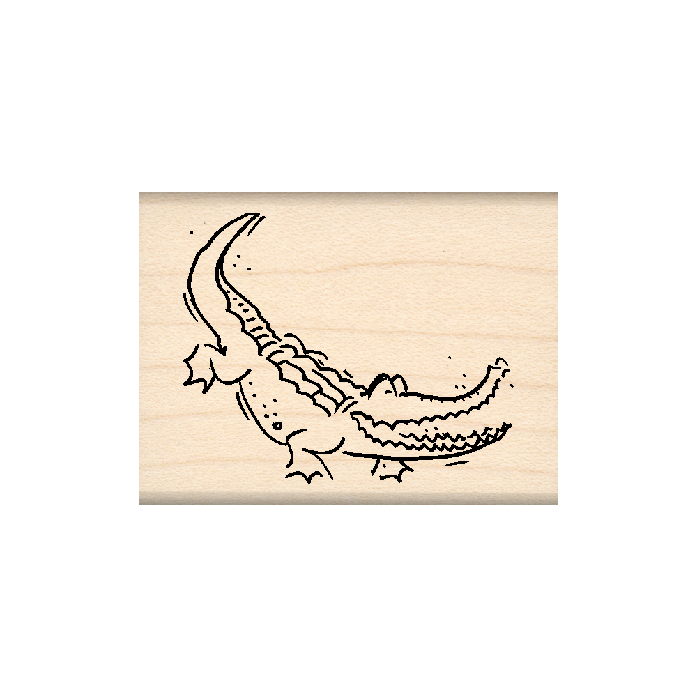 Alligator Rubber Stamp 1.5" x 2" block