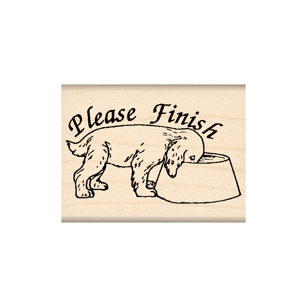 Please Finish Teacher Rubber Stamp 1.5" x 2" block