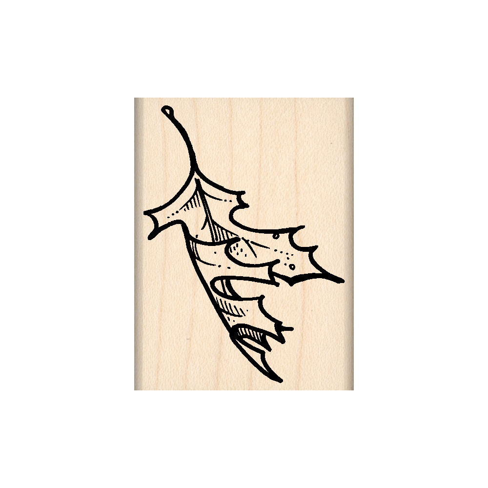 Maple Leaf Rubber Stamp 1.5" x 2" block