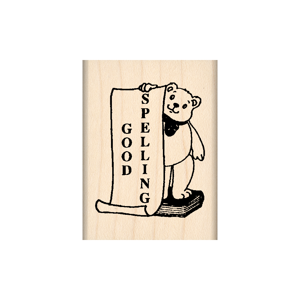 Good Spelling Teacher Rubber Stamp 1.5" x 2" block