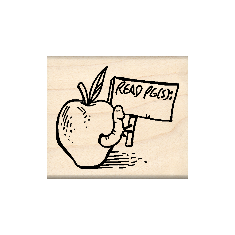 Read Pg(s): Teacher Rubber Stamp 1.75" x 2" block