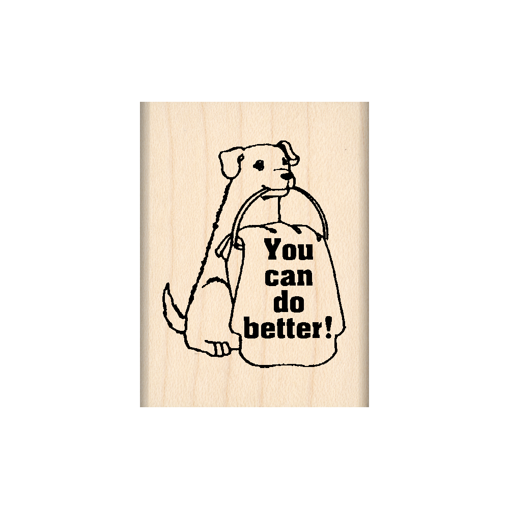 You Can do Better Teacher Rubber Stamp 1.5" x 2" block