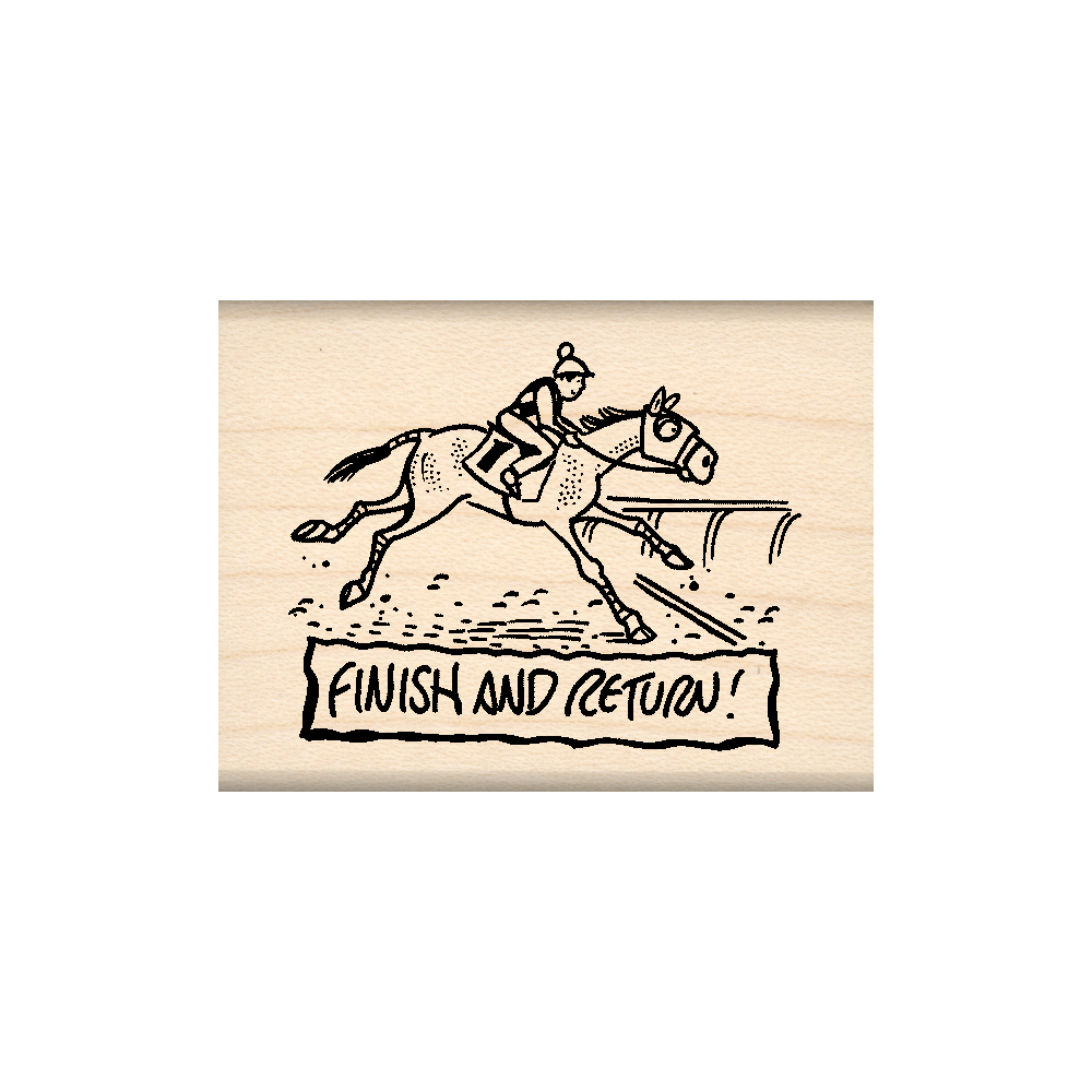 Finish and Return Teacher Rubber Stamp 1.5" x 2" block