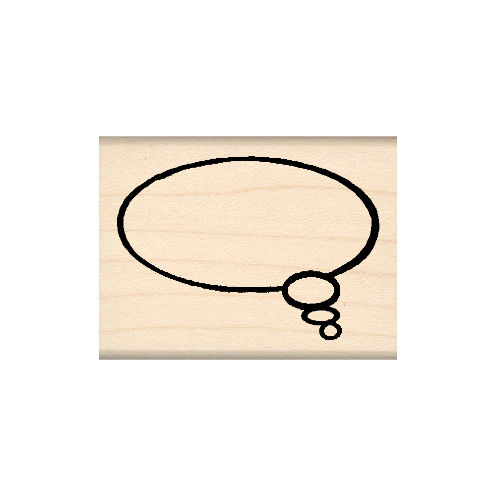 Talk Bubble Rubber Stamp 1.5" x 2" block