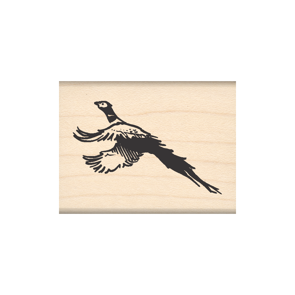 Pheasant Rubber Stamp 1.5" x 2" block