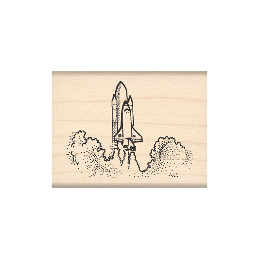 Space Shuttle Rubber Stamp 1.5" x 2" block