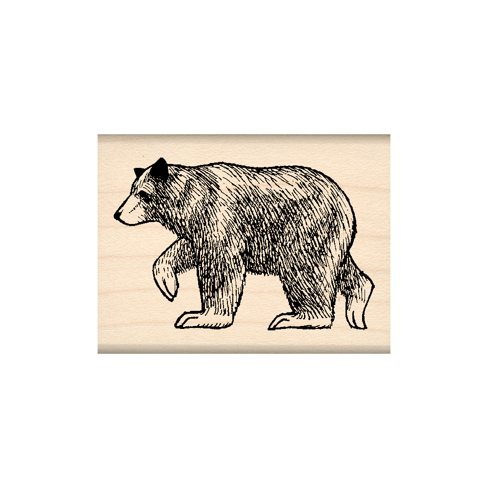 Bear Rubber Stamp 1.5" x 2" block