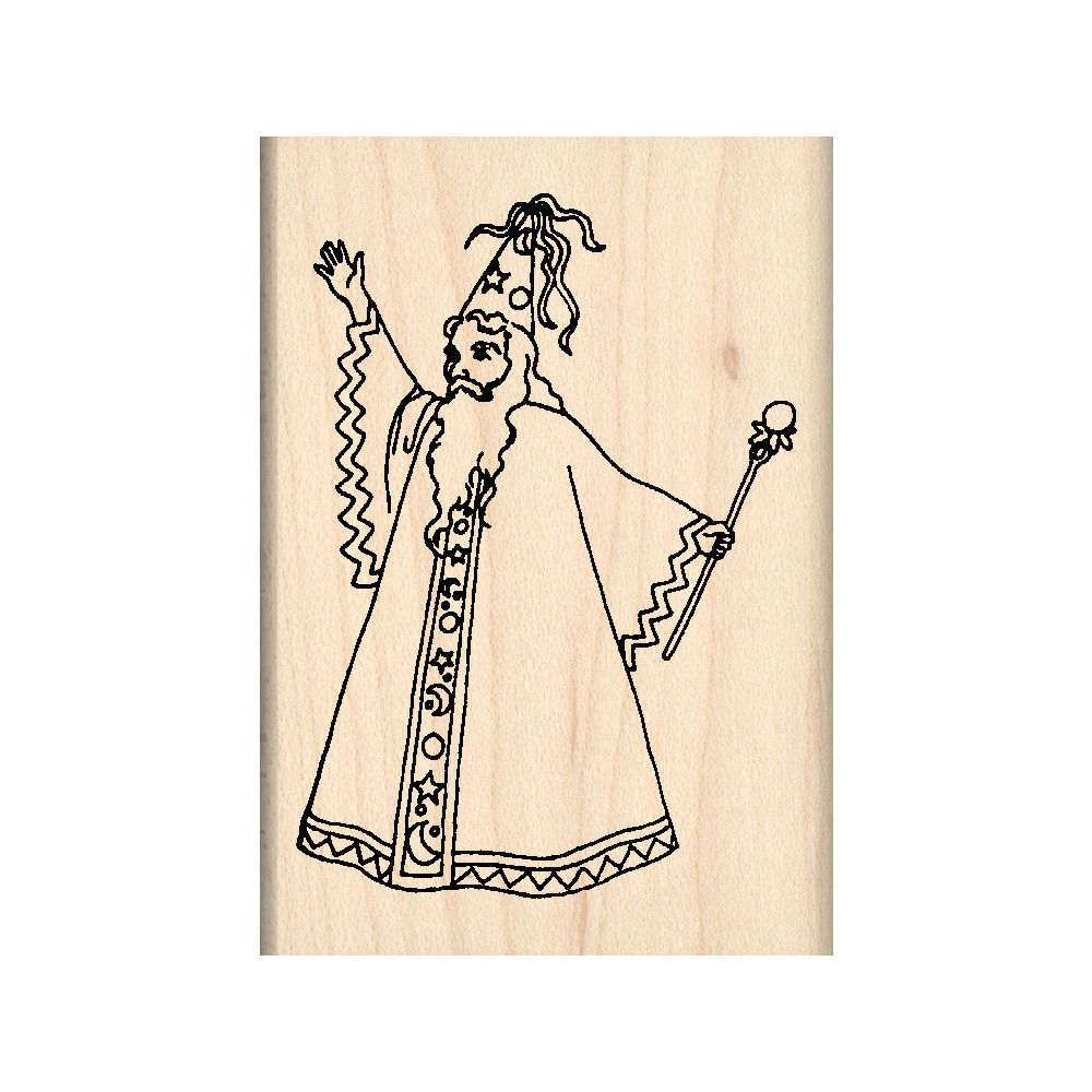 Wizard Rubber Stamp 1.75" x 2.5" block