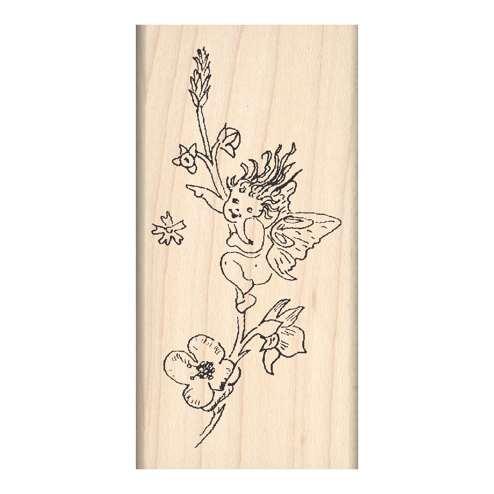 Fairy Rubber Stamp 1.5" x 3" block