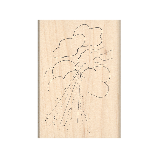 Cold Wind Rubber Stamp 1.75" x 2.5" block